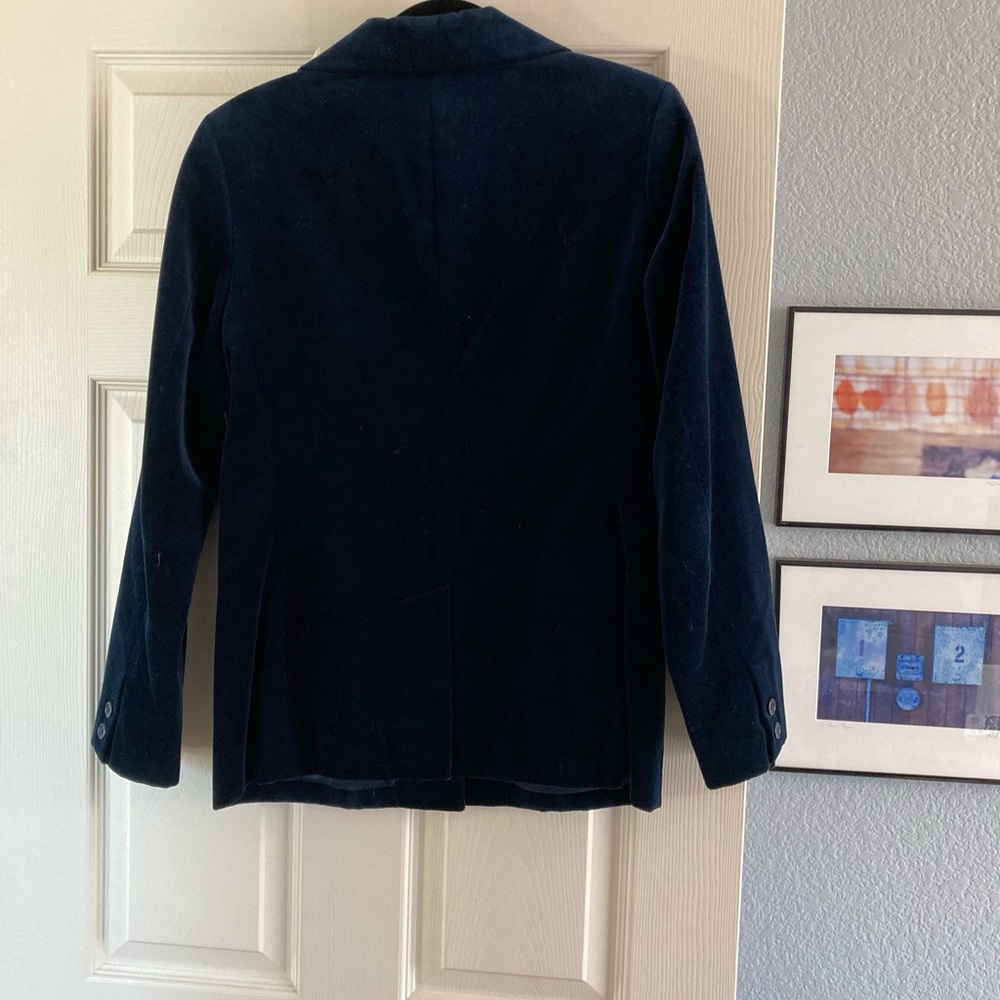🫐VINTAGE 1990s🫐 GAP Blue Velvet Blazer/Suit Jacket; EUC - Picture 12 of 17